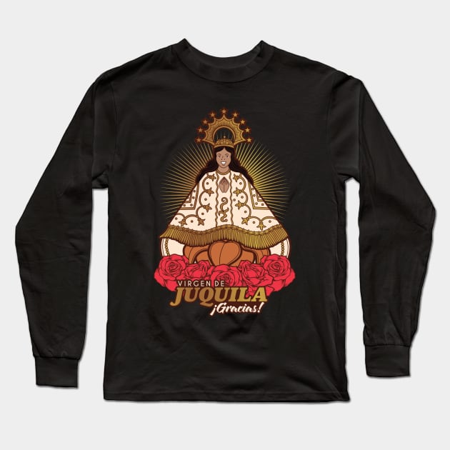 VIRGEN DE JUQUILA GRACIAS! Long Sleeve T-Shirt by Velvet Love Design 